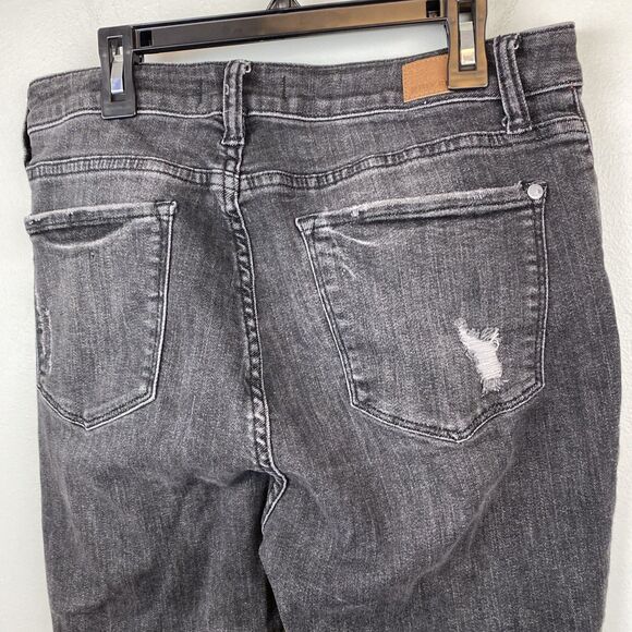 Judy blue jeans women's 11 | 30x26 black distressed button fly skinny JB84169 - Picture 4 of 11
